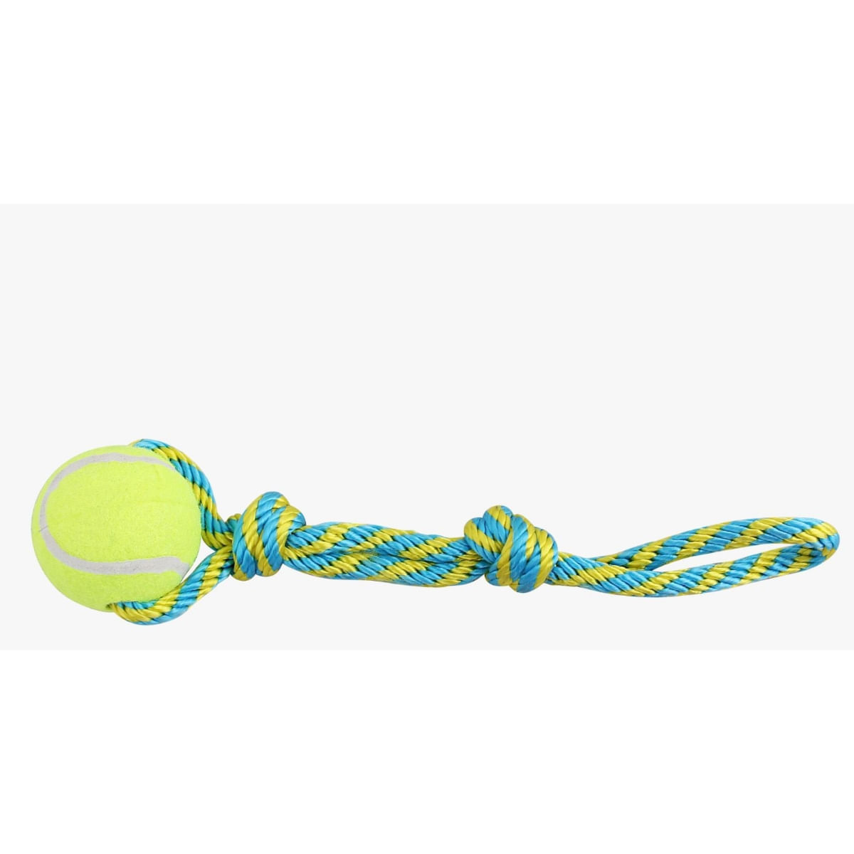 PAWISE Minge de Tenis cu Sfoară , jucărie minge câini, S-L, sintetic, dentiție, activități fizice, galben și albastru, ⌀6.6 cm - poza 2