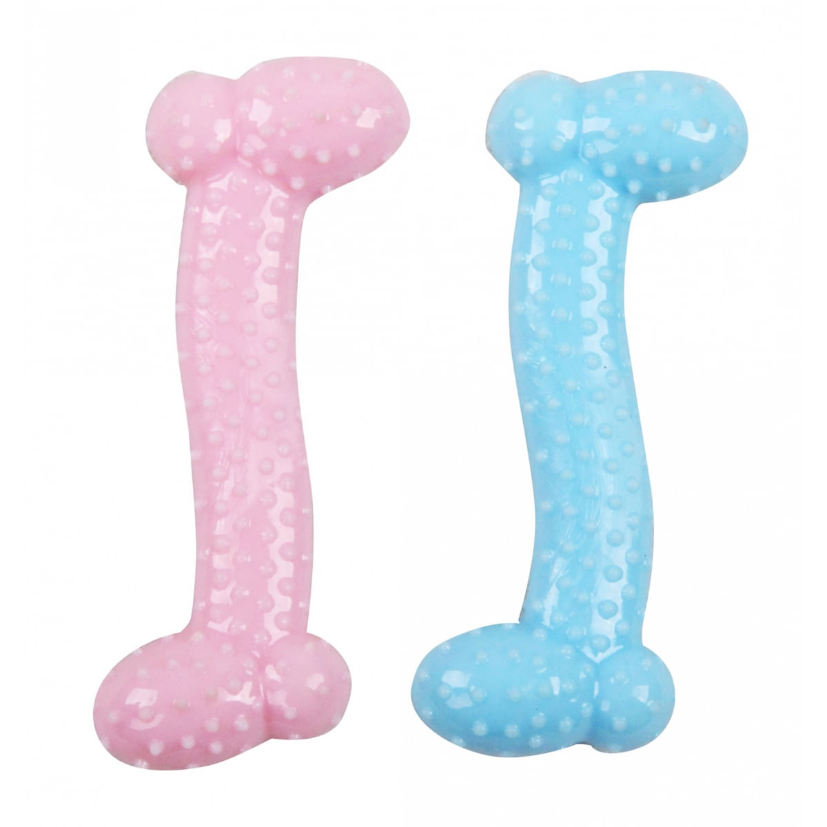 PAWISE Puppy Bone, jucărie de ros câini, XS-M, textil, dentiție, diverse culori - poza 2