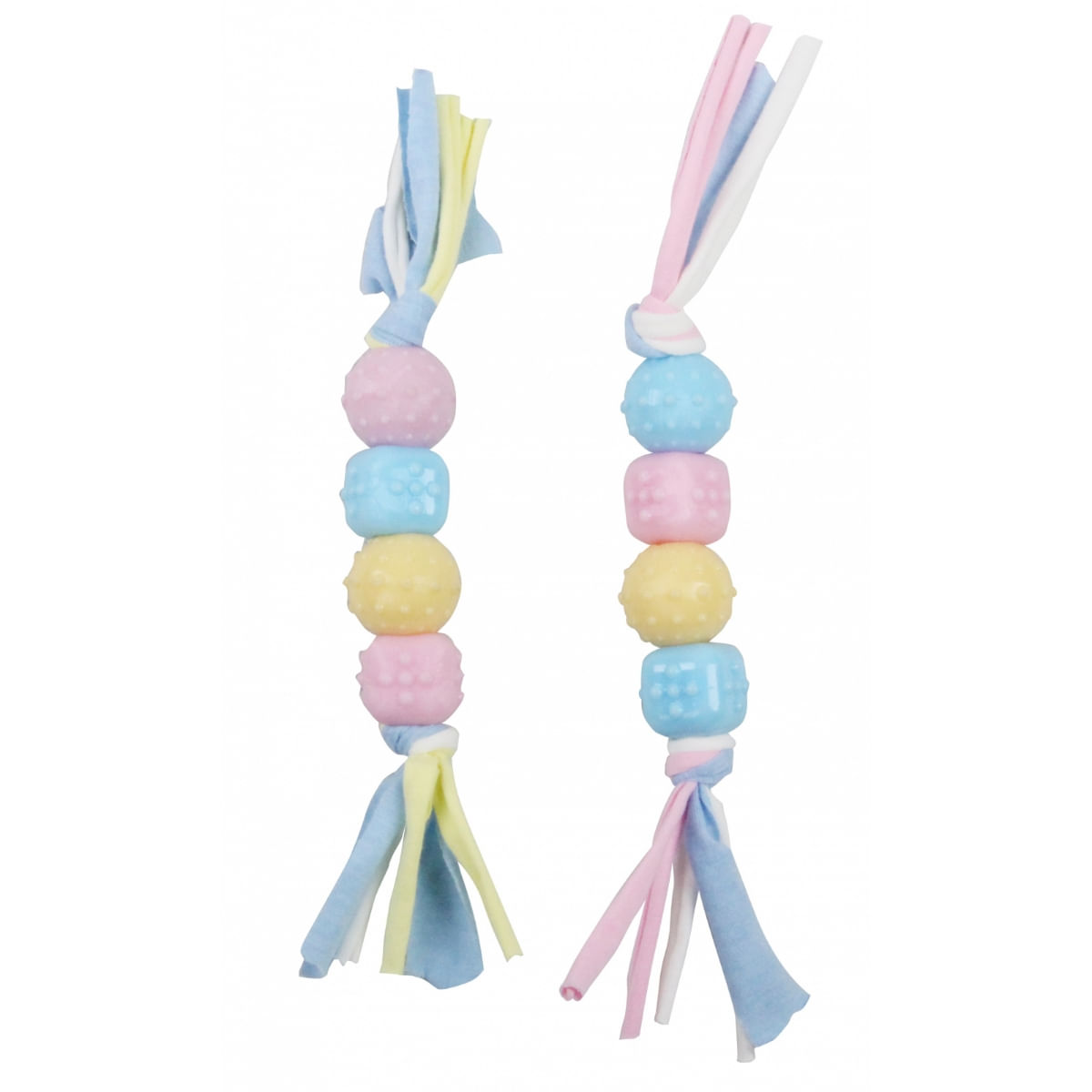 PAWISE Puppy Rope & Balls, jucărie sfoară câini, XS-M, textil, dentiție, diverse culori - poza 2