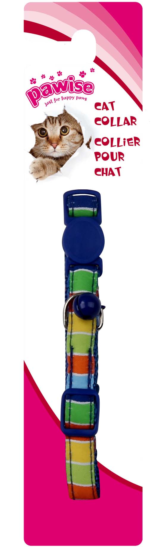 PAWISE Zgardă pentru pisici, cu clopoţel, diverse modele şi culori 30cm