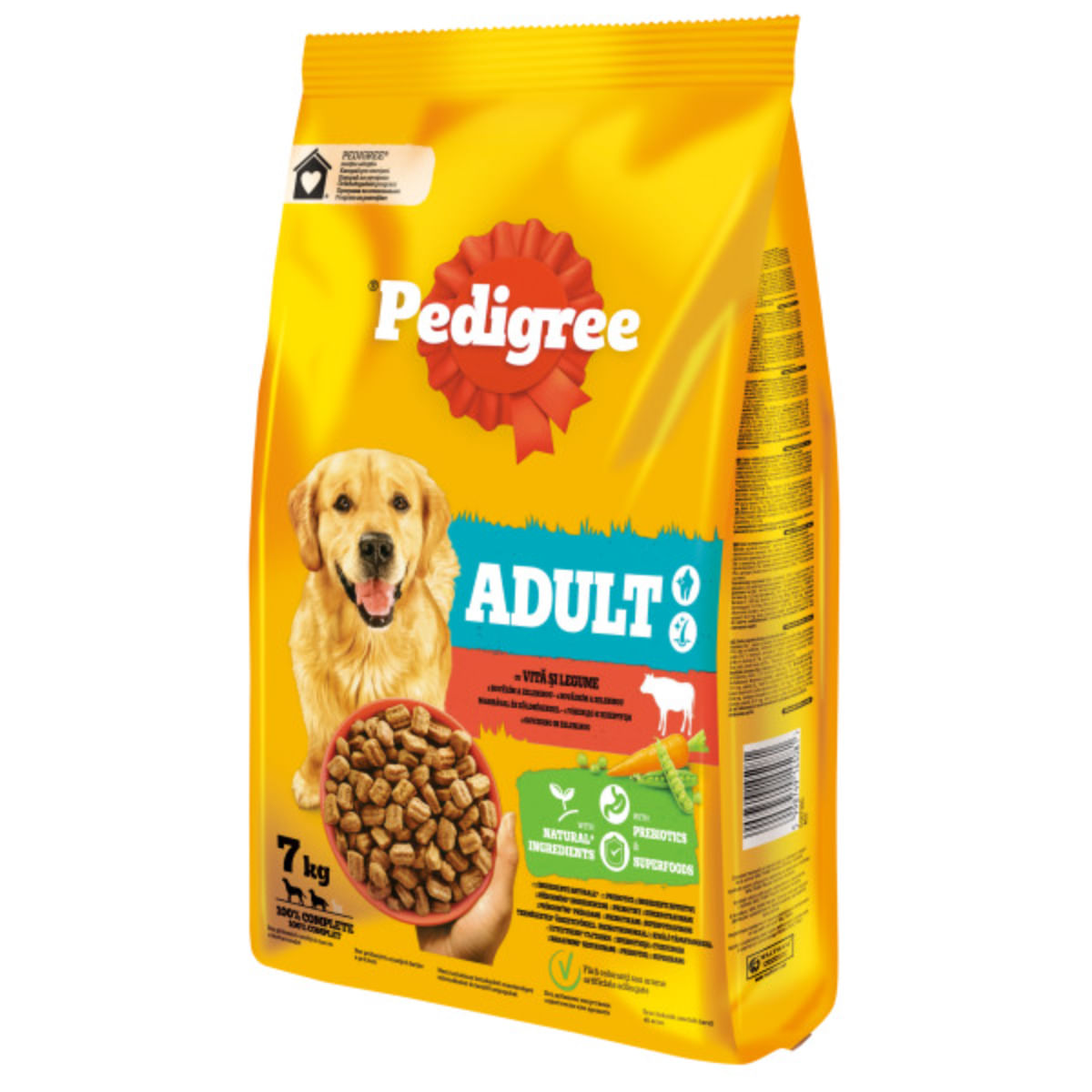 PEDIGREE Adult, M-XL, Vită și Legume, hrană uscată câini, 7kg - poza 2