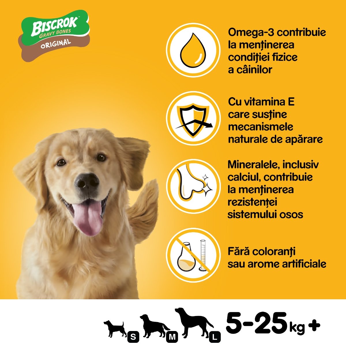 PEDIGREE Biscrok Gravy Bones, recompense câini, biscuiți, 10kg - poza 3
