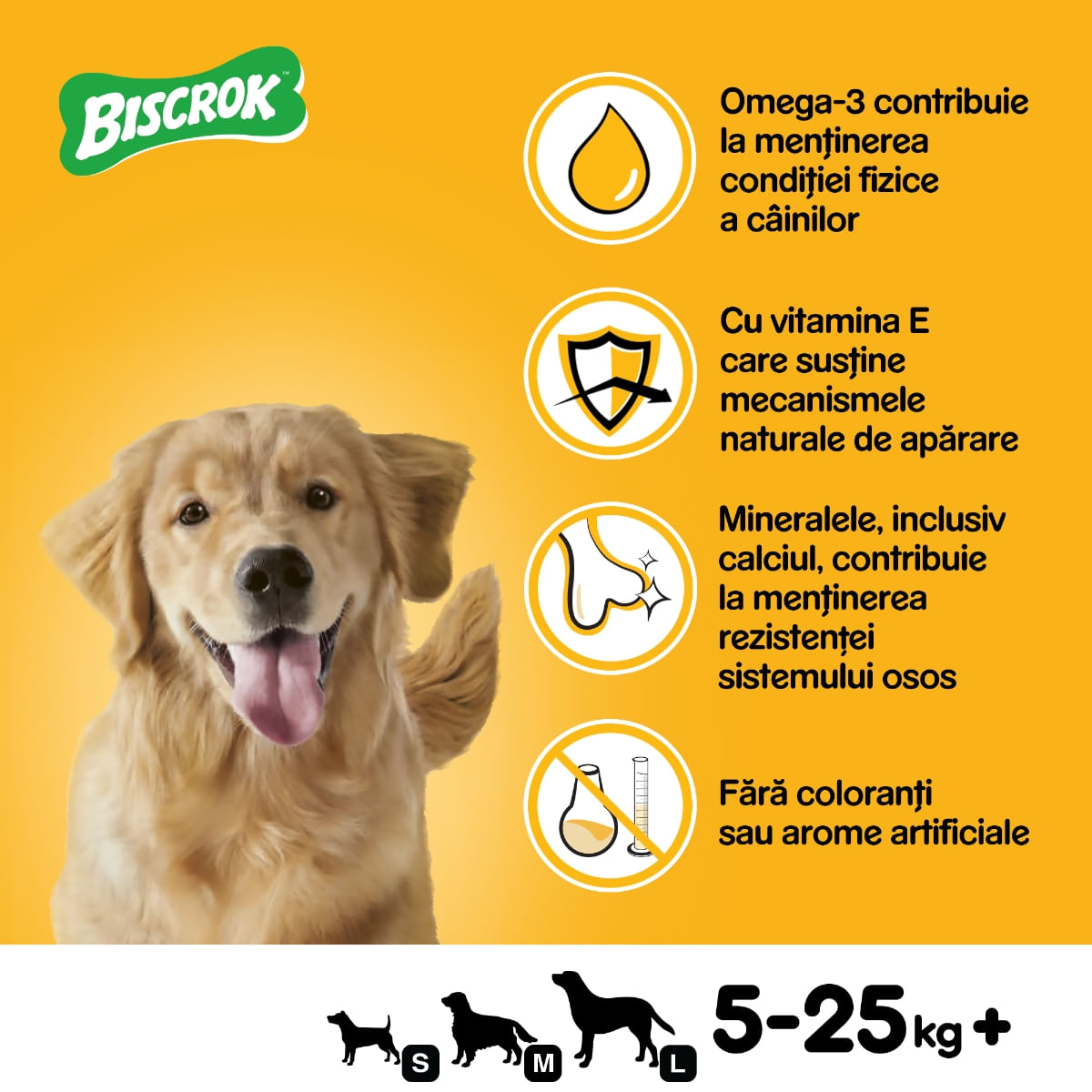 PEDIGREE Biscrok Multi Mix, recompense câini, biscuiți, Pui, Vită și Miel, 500g - poza 3