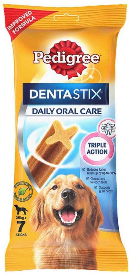 PEDIGREE Delicii pentru câini DentaStix Talie Mare (25kg), Mono, 7 buc, 270g