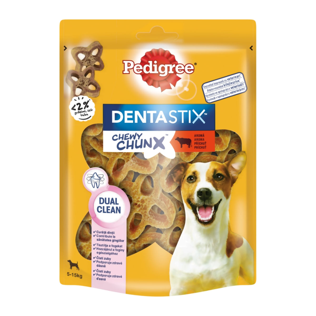 PEDIGREE DentaStix Chewy Chunx Mini, recompense câini, Vită, 68g - poza 1
