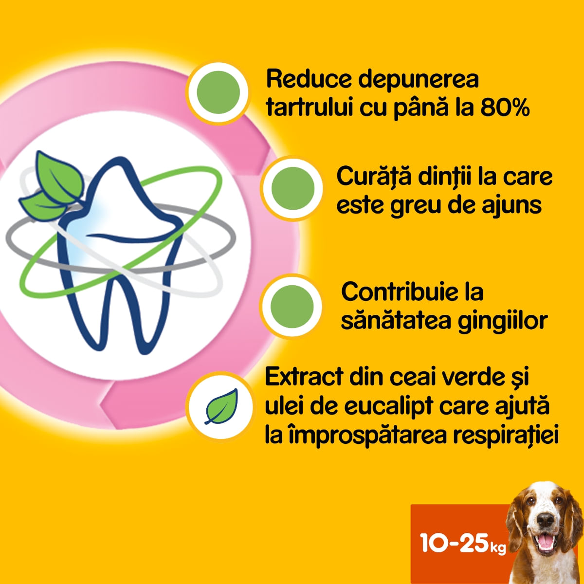 PEDIGREE DentaStix Daily Fresh, recompense câini talie medie, batoane, ceai verde, 7buc - poza 2