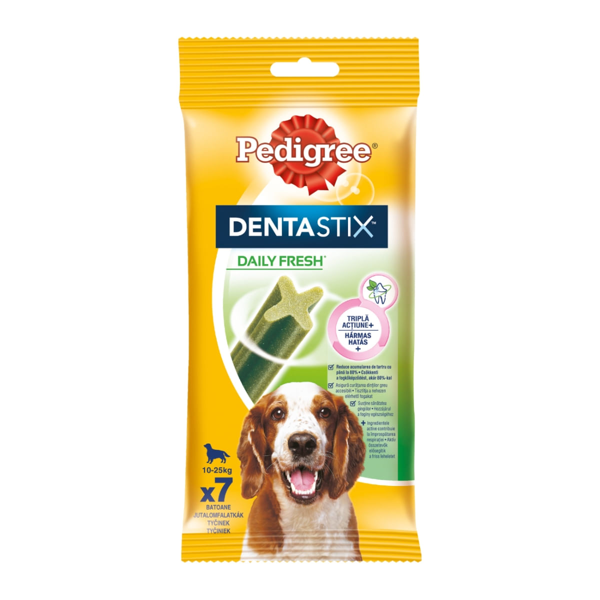 PEDIGREE DentaStix Daily Fresh, recompense câini talie medie, batoane, ceai verde, 7buc - poza 4