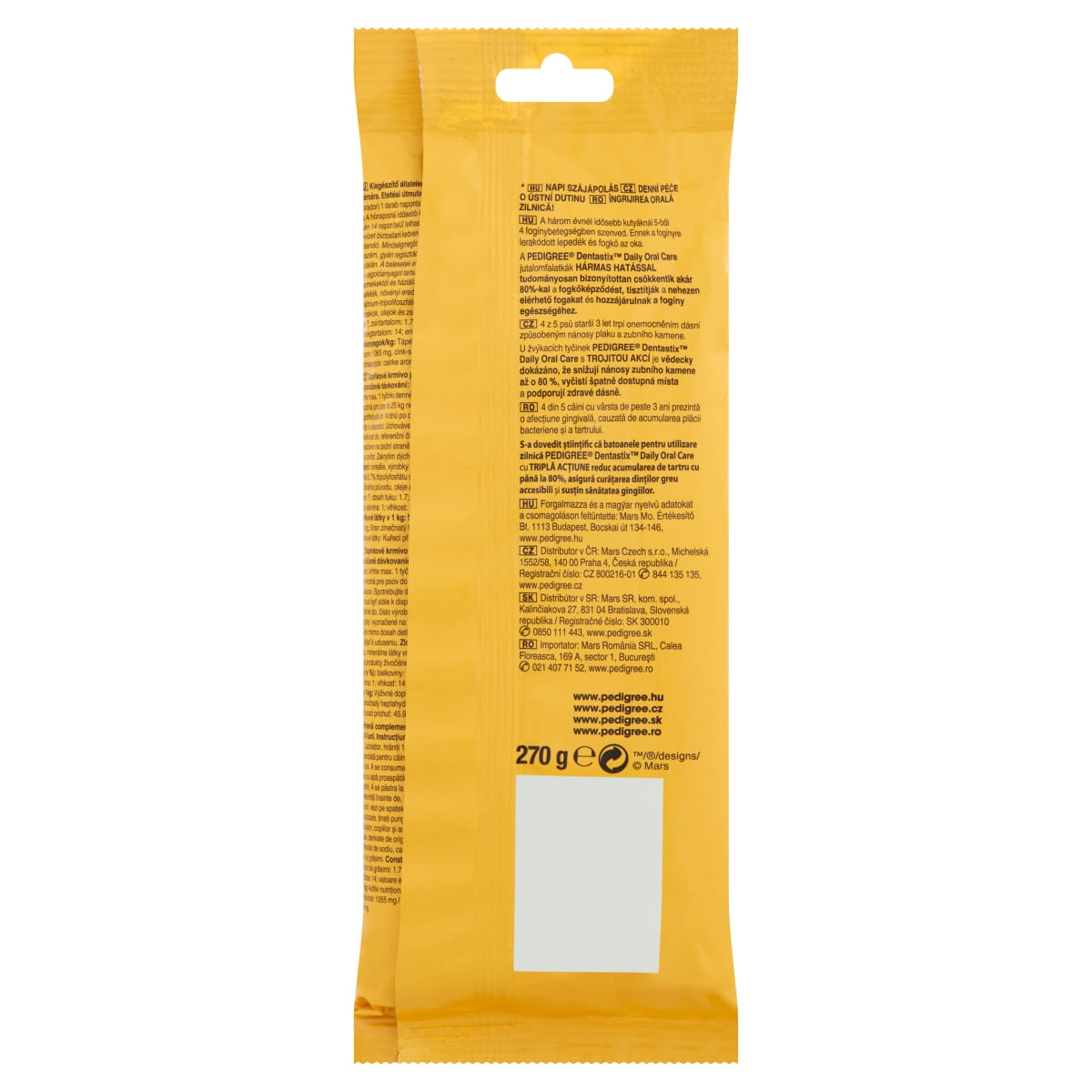 PEDIGREE DentaStix Daily Oral Care, recompense câini talie mare, batoane, 7buc - poza 3