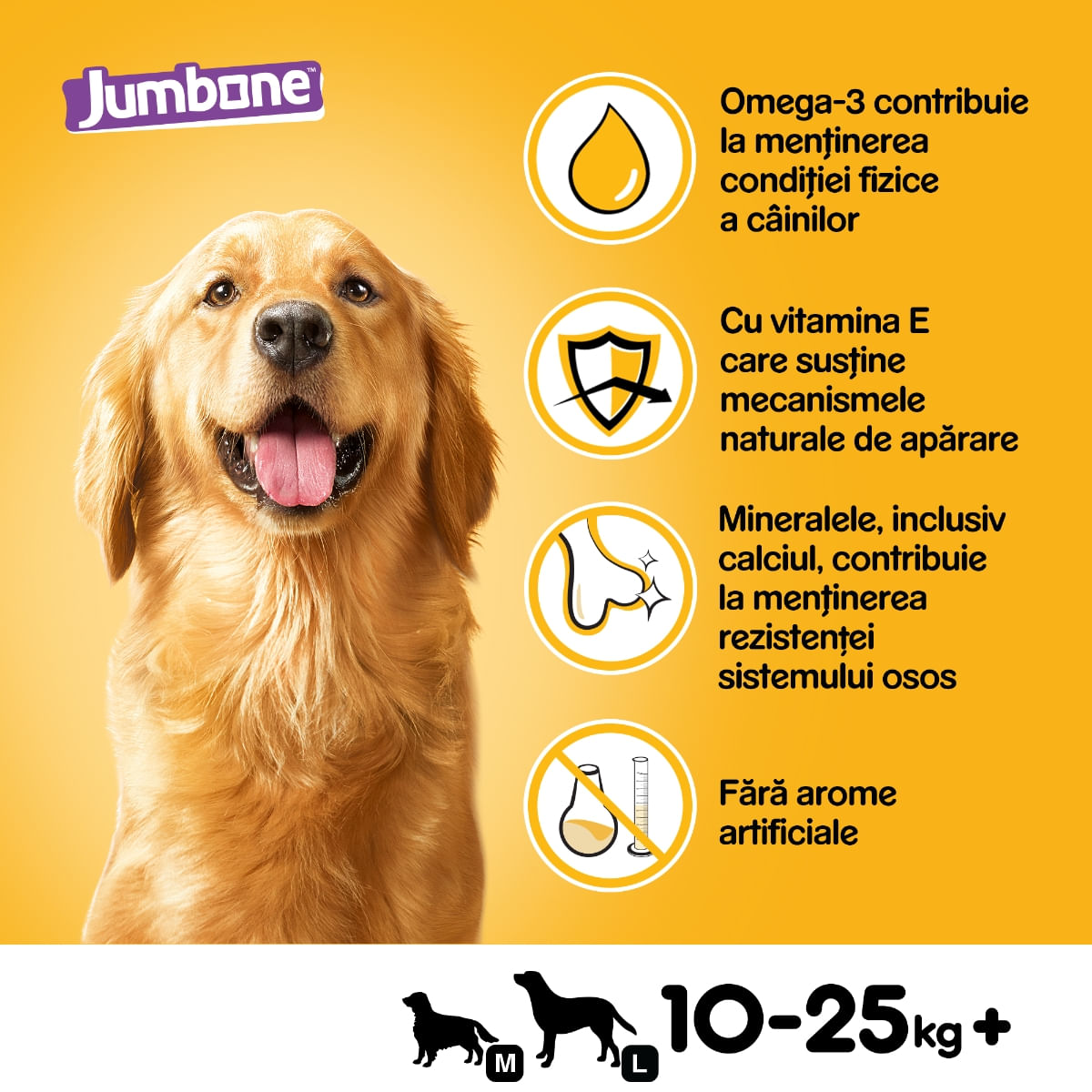 PEDIGREE Jumbone Medium, recompense câini, Vită și Pasăre, batoane, 2 buc, 180g - poza 2