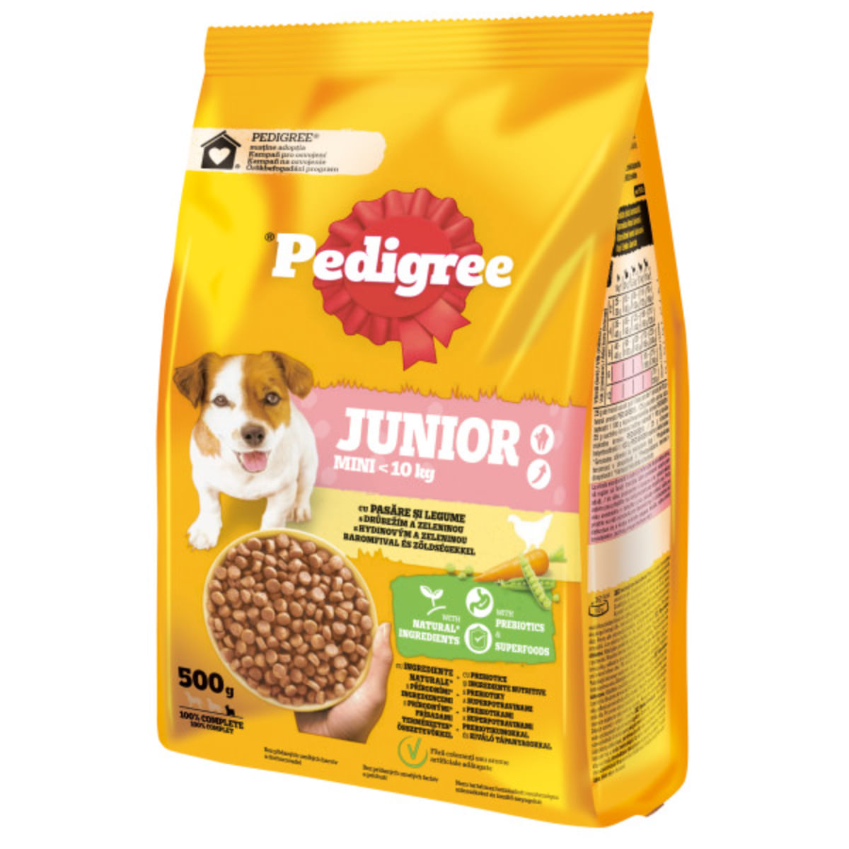 PEDIGREE Junior Mini, XS-S, Pasăre și Legume, hrană uscată câini junior, 500g - poza 2
