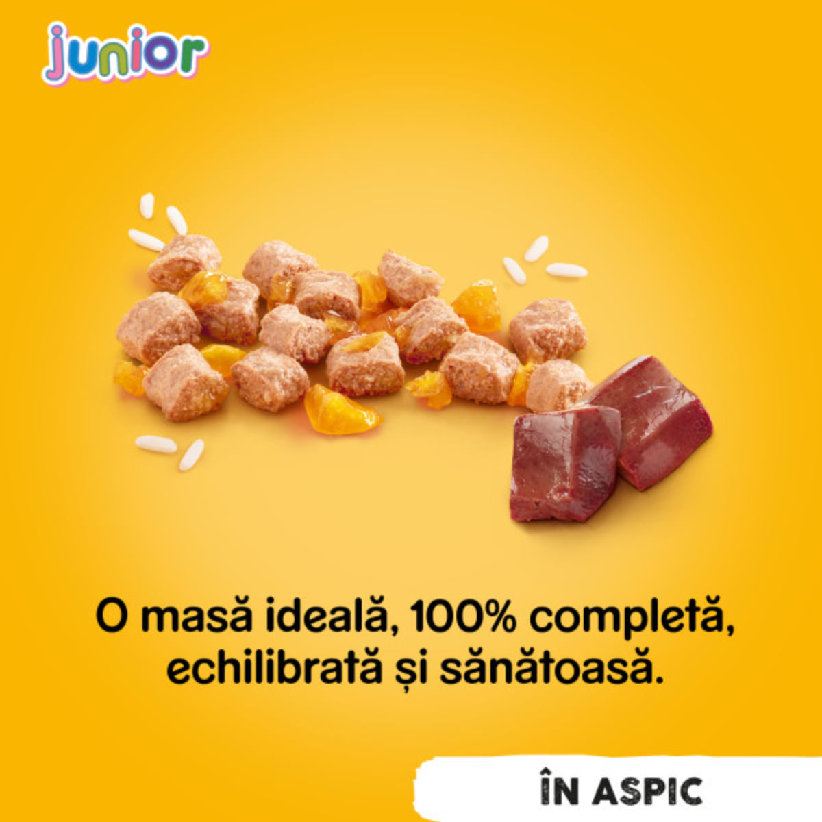 PEDIGREE Junior, XS-XL, Pui, conservă hrană umedă câini junior, (în aspic), 400g - poza 3