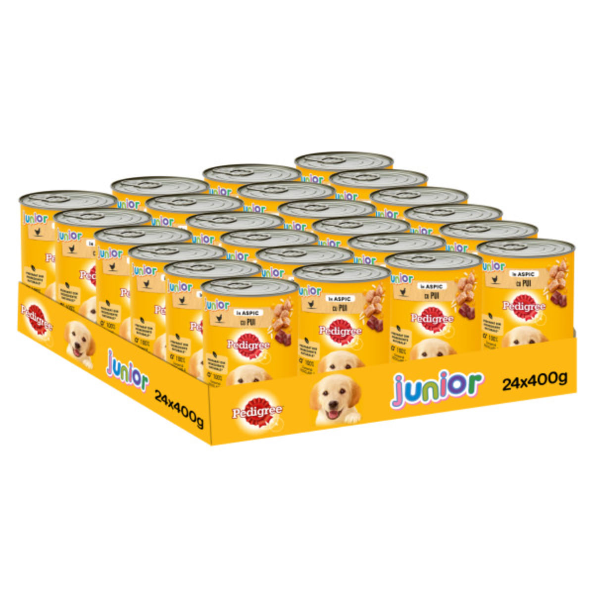 PEDIGREE Junior, XS-XL, Pui, conservă hrană umedă câini junior, (în aspic), bax, 400g x 24buc - poza 2