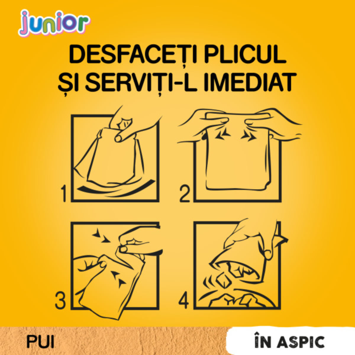 PEDIGREE Junior, XS-XL, Pui, plic hrană umedă câini junior, (în aspic), 100g - poza 5