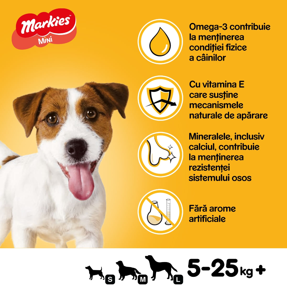 PEDIGREE Markies Minis, recompense câini, biscuiți, aromă de măduvă, 500g - poza 3