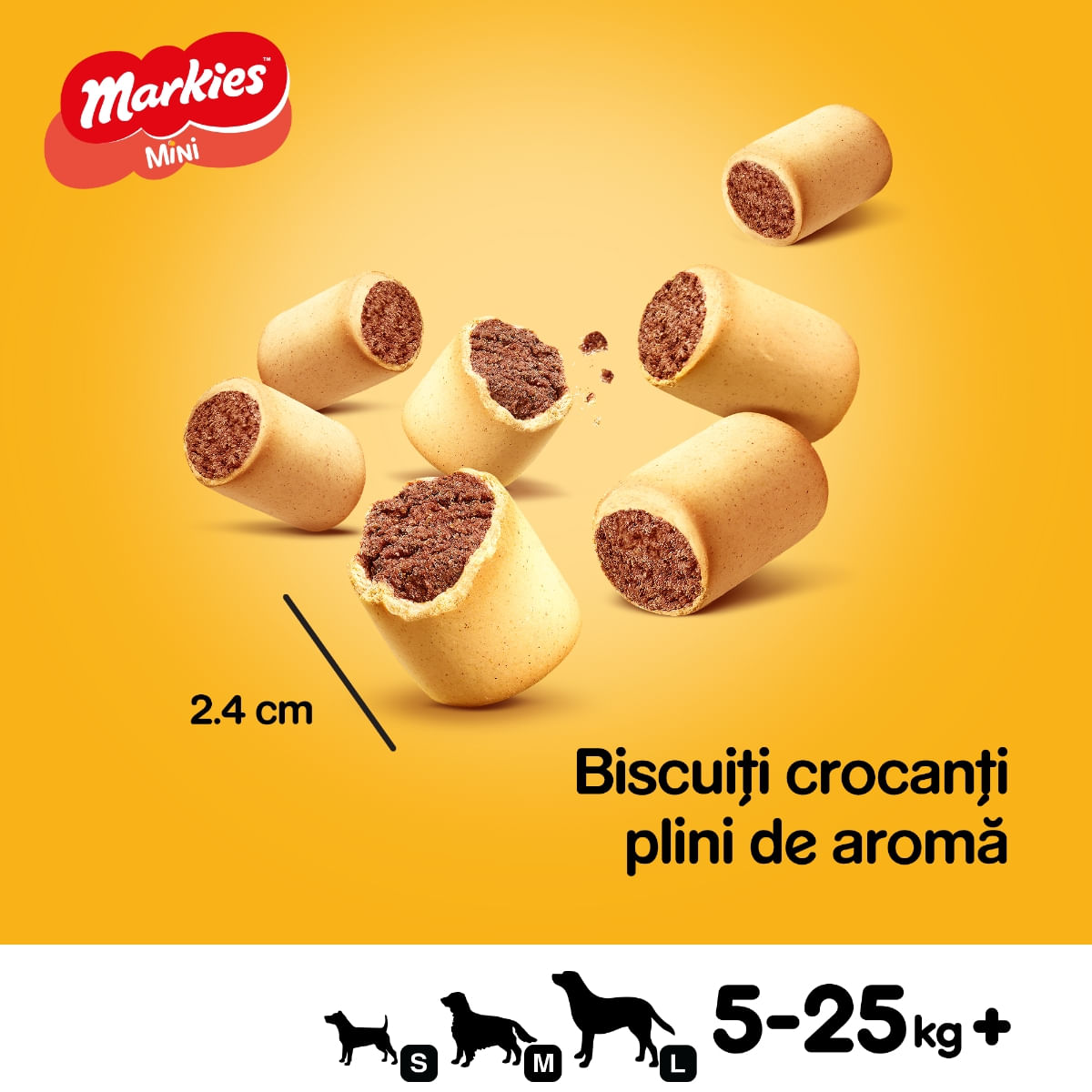 PEDIGREE Markies Minis, recompense câini, biscuiți, aromă de măduvă, 500g - poza 4
