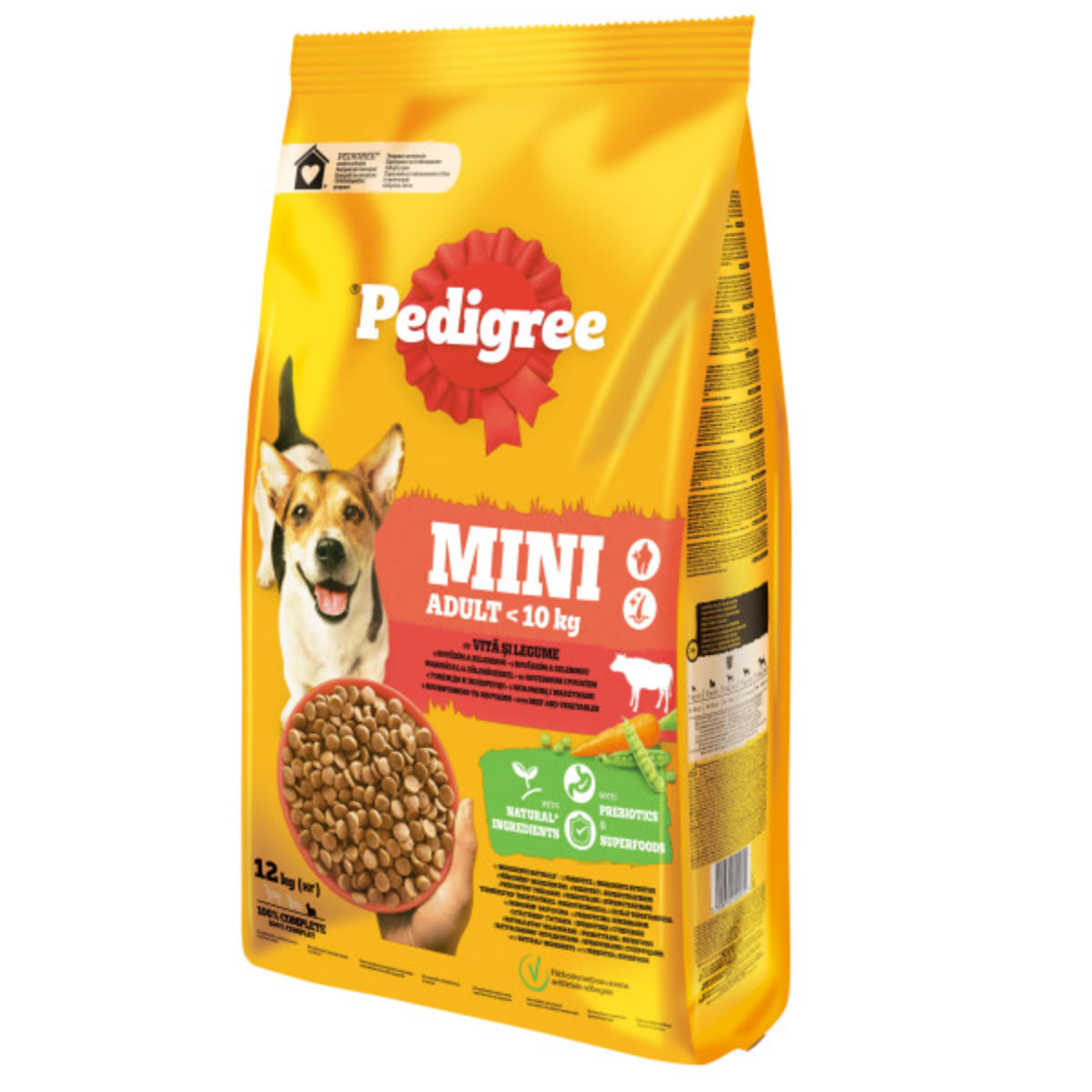 PEDIGREE Mini Adult, XS-S, Vită și Legume, hrană uscată câini, 12kg - poza 1