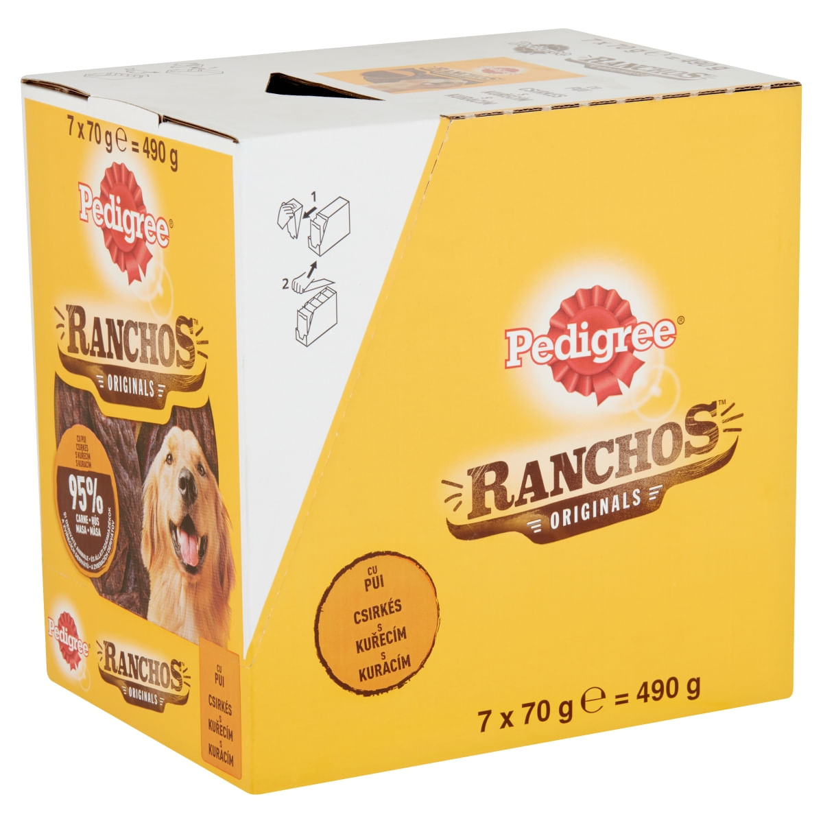 PEDIGREE Ranchos, recompense câini, fâșii uscate, Pui, 70g - poza 3