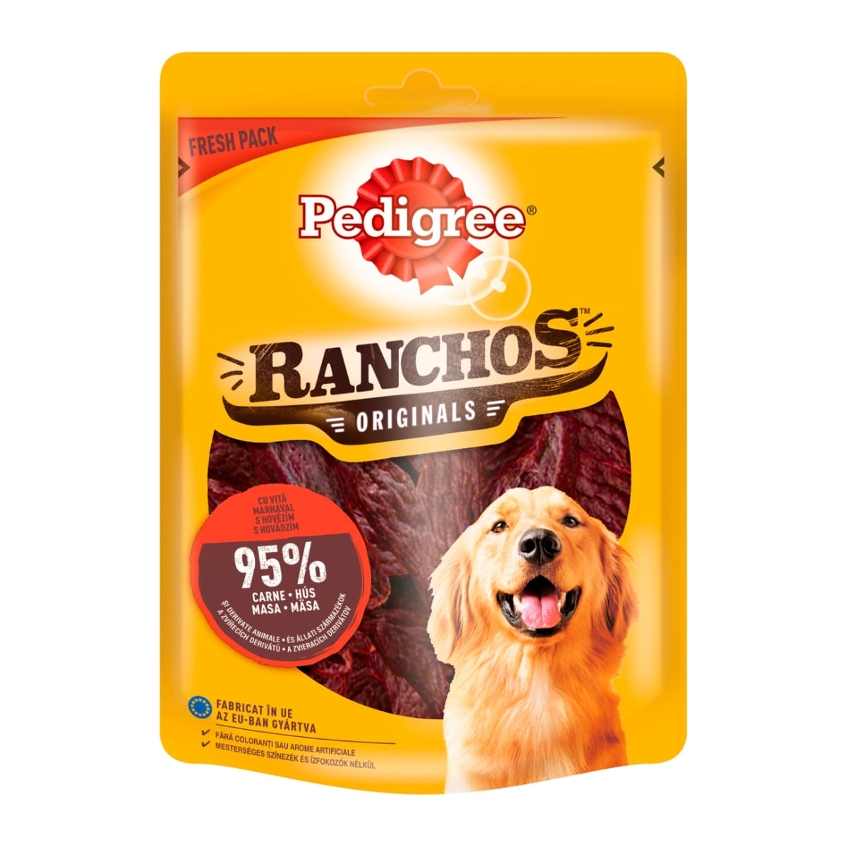 PEDIGREE Ranchos, recompense câini, fâșii uscate, Vită, 70g - poza 1