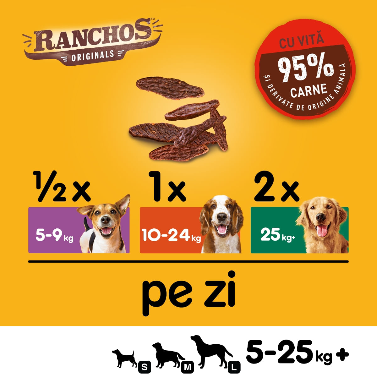 PEDIGREE Ranchos, recompense câini, fâșii uscate, Vită, 70g - poza 4