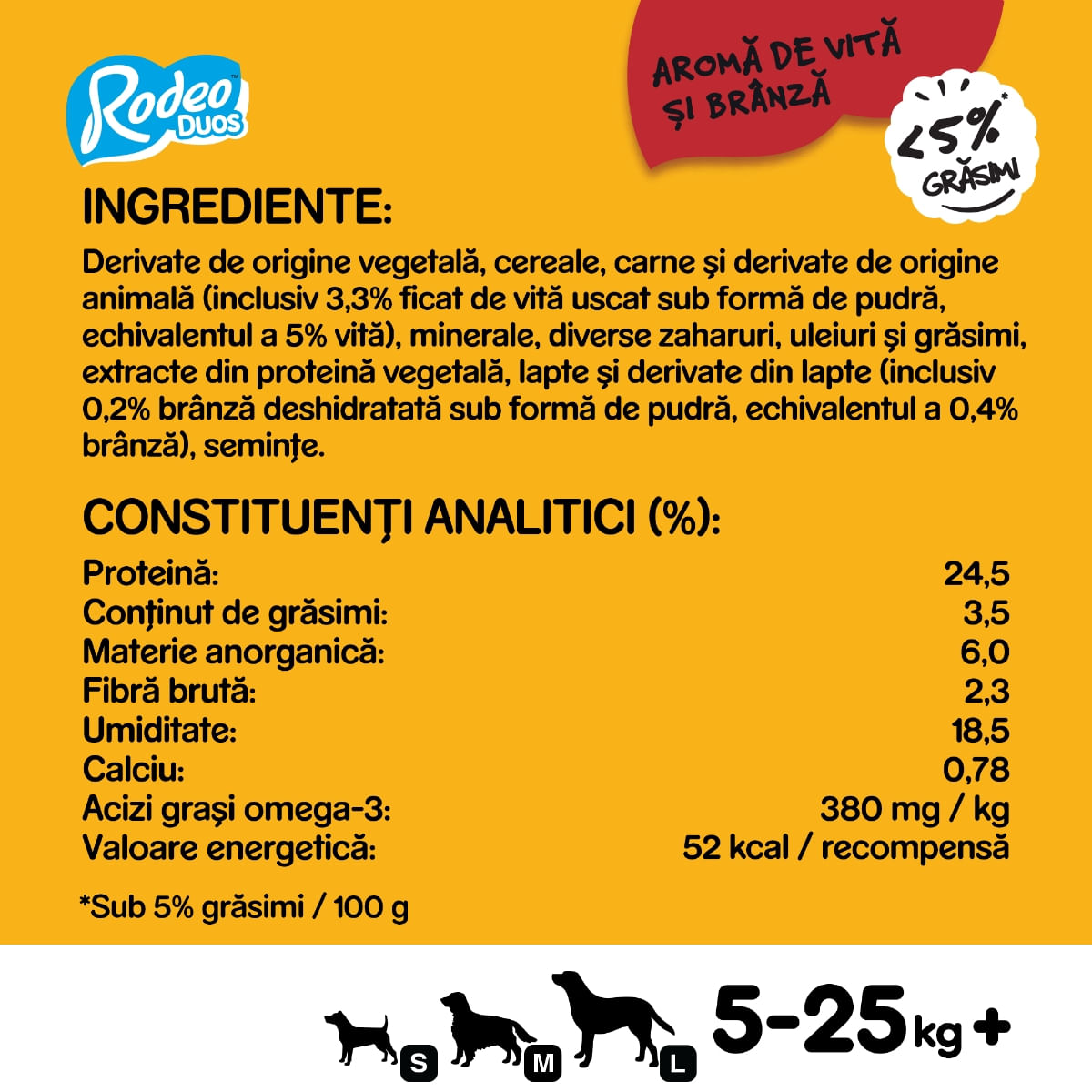PEDIGREE Rodeo Duos, recompense câini, batoane, Vită și Brânză, 7buc - poza 3