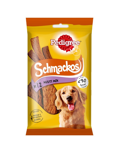 PEDIGREE Schmackos 12 buc. recompense pentru caini, cu vita 86 g