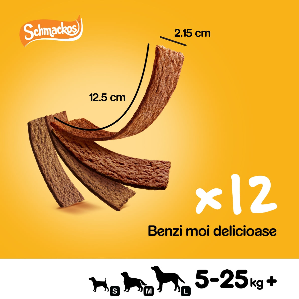 PEDIGREE Schmackos Multi Mix, recompense câini, benzi moi, carne, 12buc - poza 5
