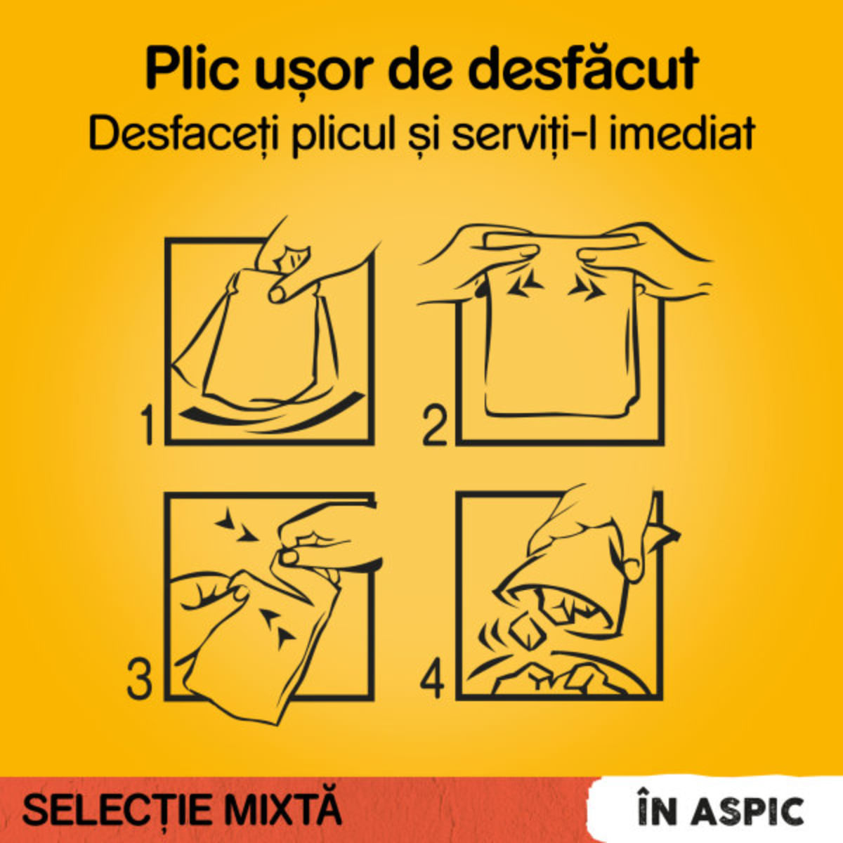 PEDIGREE Selectie Mixtă, XS-XL, Vită și Pasăre, plic hrană umedă câini, (în aspic), bax, 400g x 13buc - poza 4