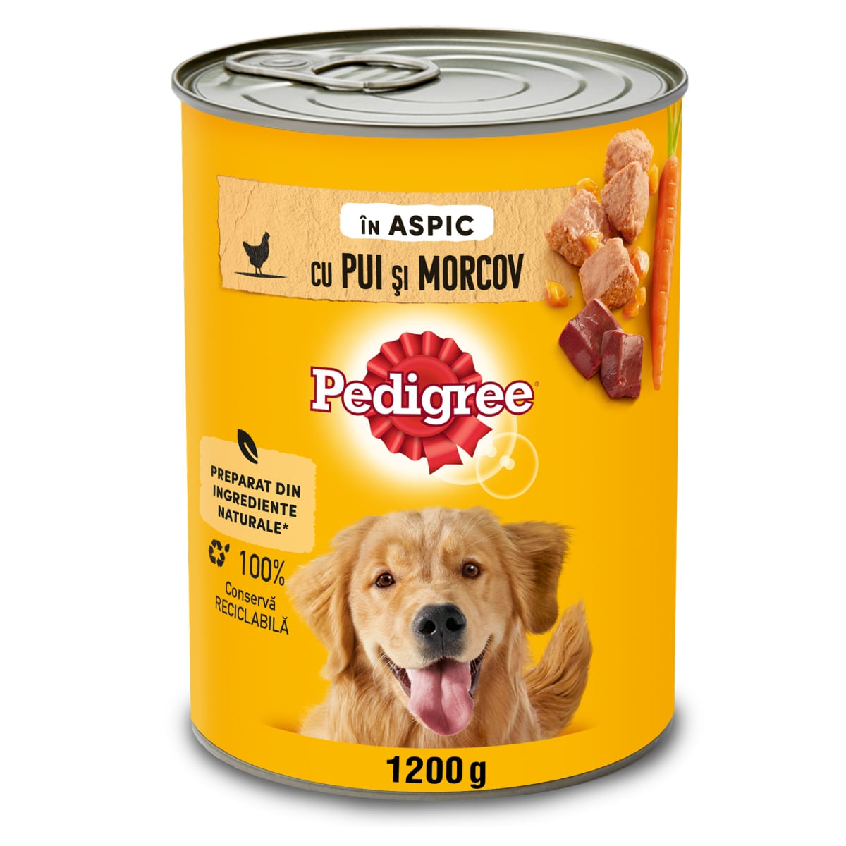 PEDIGREE, XS-XL, Pui și Morcov, conservă hrană umedă câini, (în aspic), 1200g - poza 1