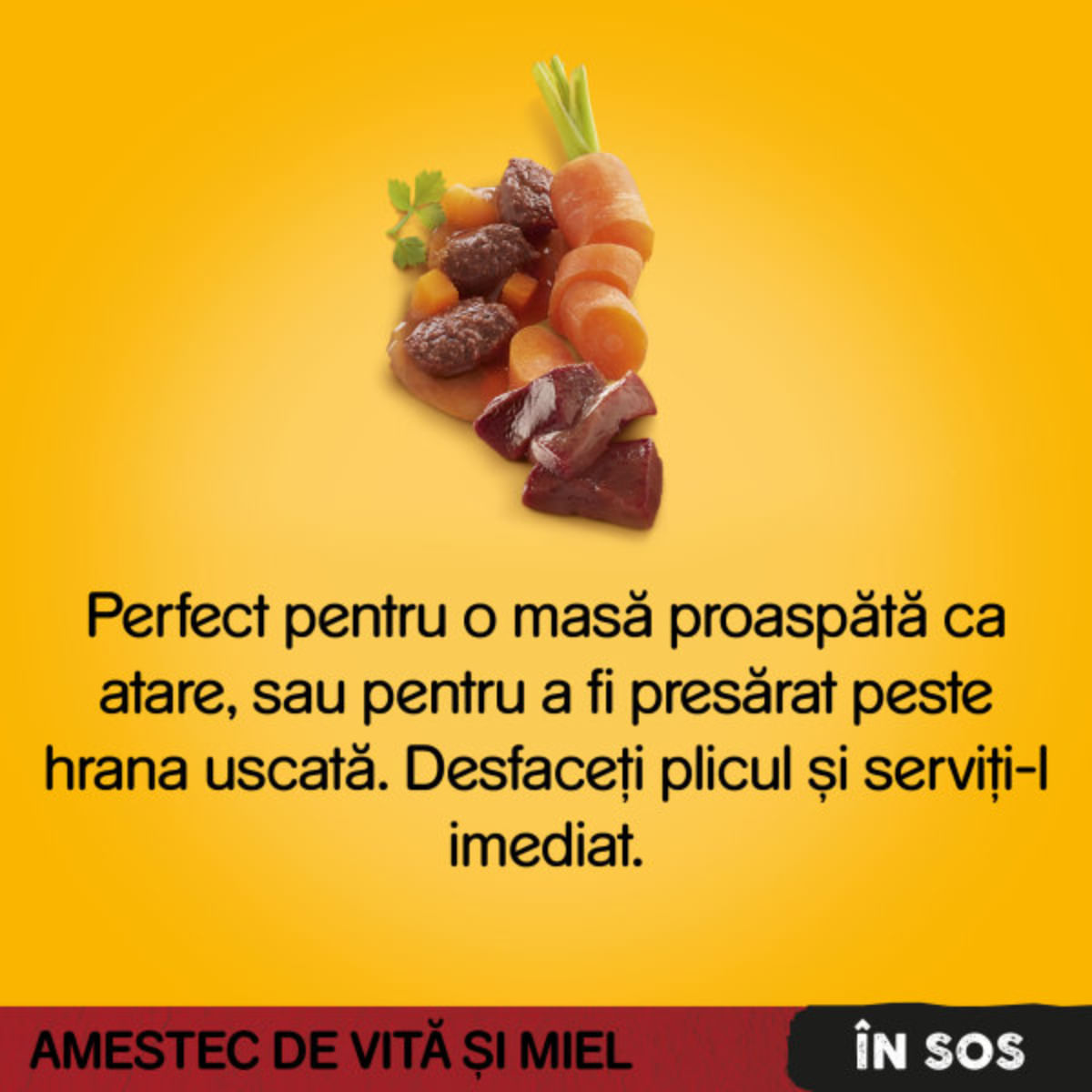 PEDIGREE, XS-XL, Vită și Miel, plic hrană umedă câini, (în sos), 100g - poza 3