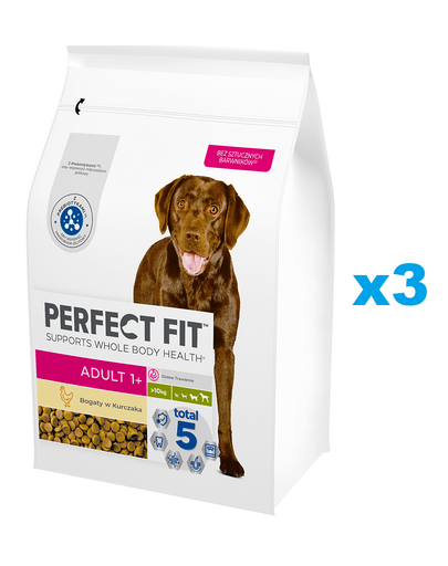 PERFECT FIT Adult 1+ cu pui 3x2,6kg hrana caini adulti talie mare