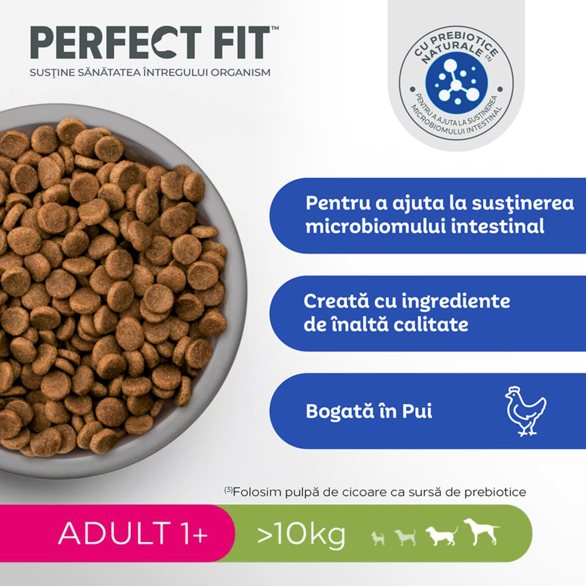 PERFECT FIT Dog Adult 1+, M, Pui, hrană uscată câini, 6kg - poza 5