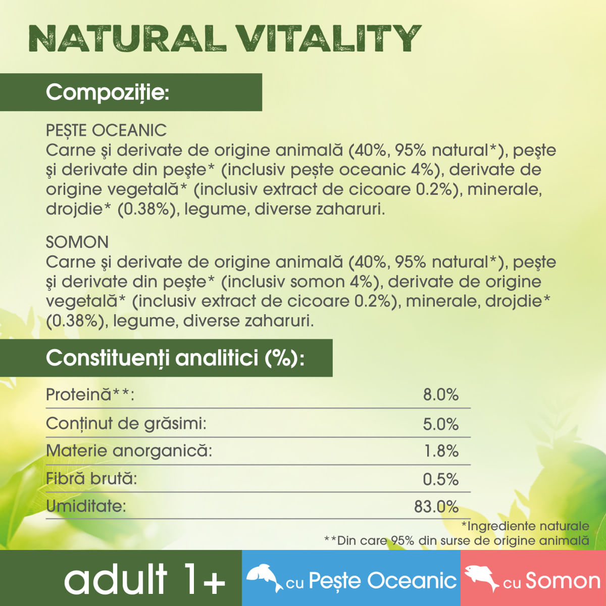 PERFECT FIT Natural Vitality, Somon și Pește, plic hrană umedă fără cereale pisici, (în sos), multipack, 50g x 6buc - poza 3