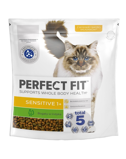 PERFECT FIT Sensitive 1+ 1,4 kg hrană pisici sensibile, curcan