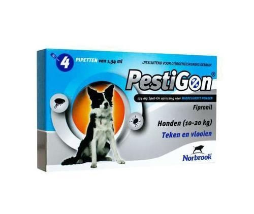 Pestigon Dog M, 10-20 kg, 4 pipete - poza 2