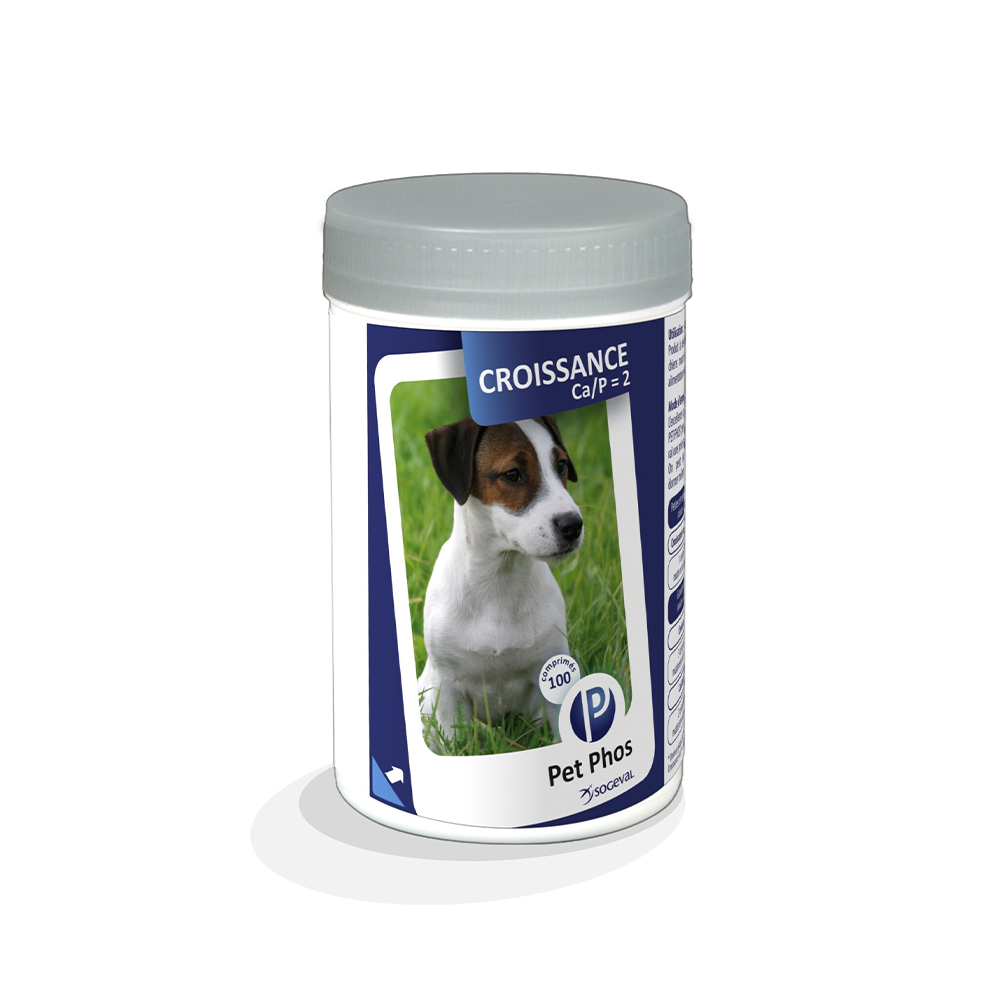 Pet Phos Croissance (Ca/P=2), 100 comprimate