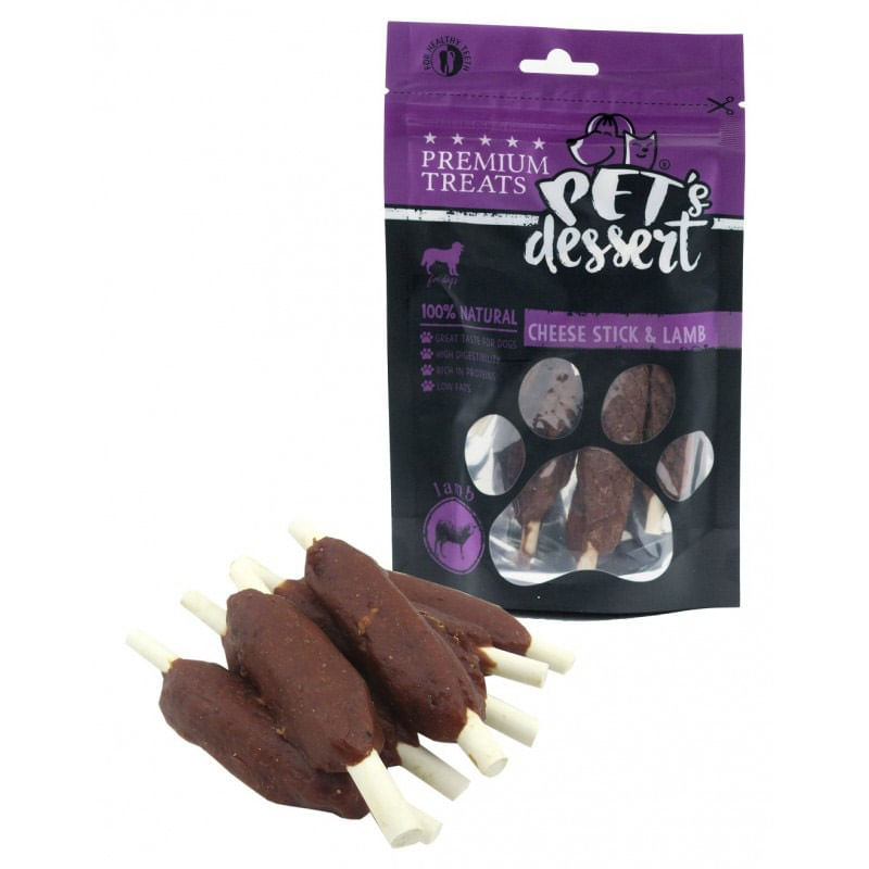PET'S DESSERT Stick, XS-XL, Miel și Brânză, punguță recompense fără cereale câini, 80g - poza 1