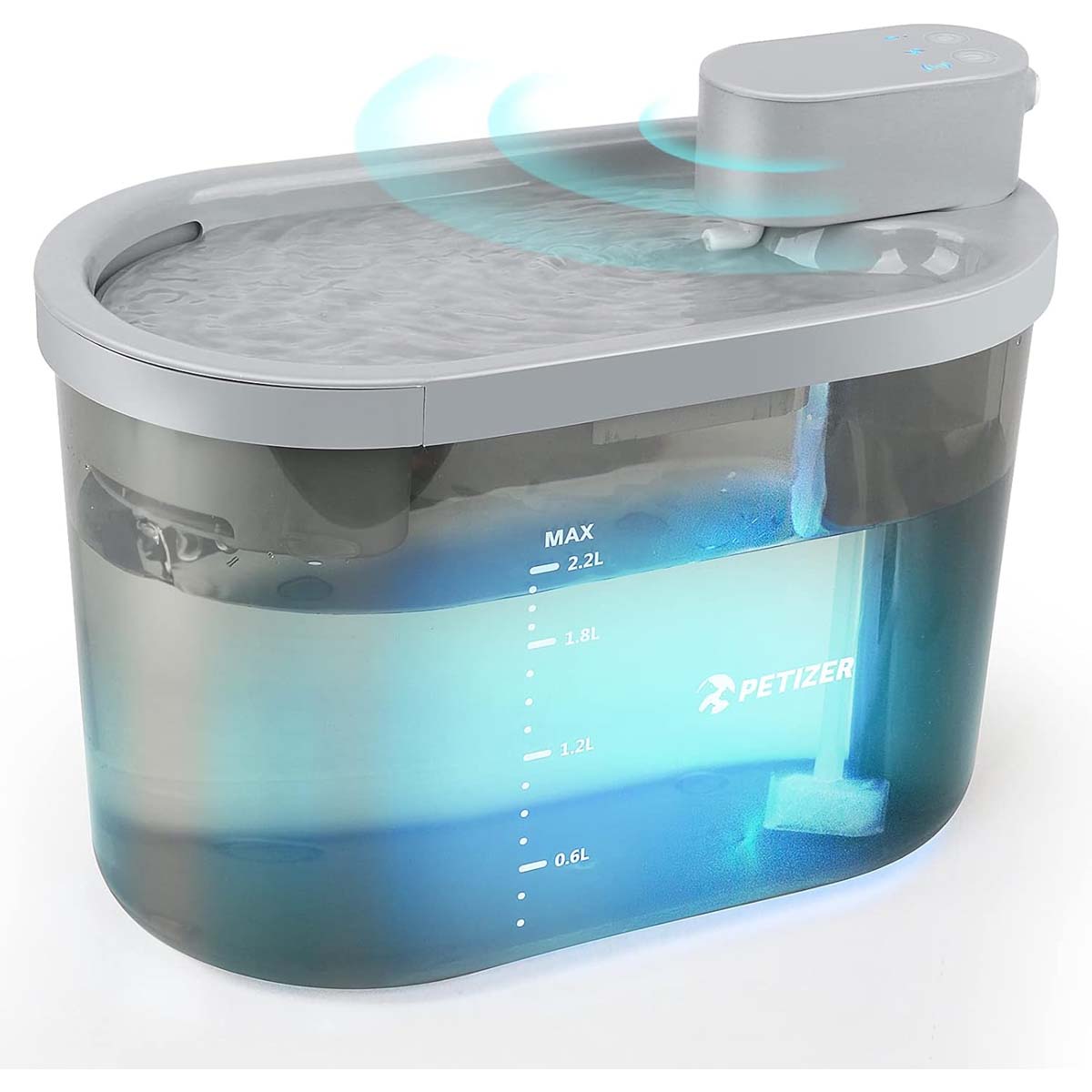 PETIZER Fântâna cu Senzor Mișcare, Pisici și Câini Talie Mică, 2.2 L PETIZER Fântâna cu Senzor Mișcare, Pisici și Câini Talie Mică, 2.2 L - poza 2