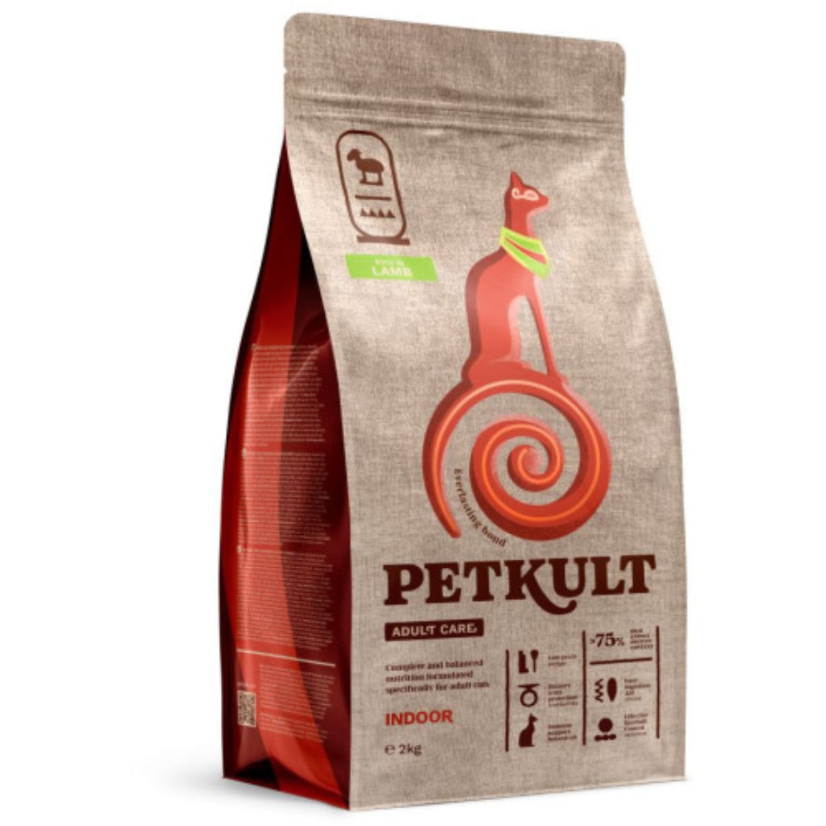 PETKULT Adult Care Indoor, Miel, hrană uscată pisici, 2kg - poza 1