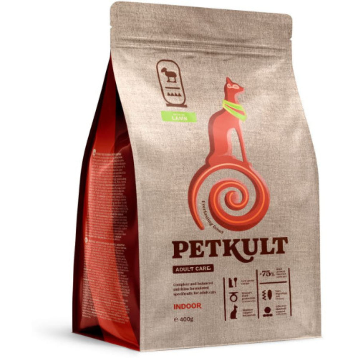 PETKULT Adult Care Indoor, Miel, hrană uscată pisici, 400g - poza 1