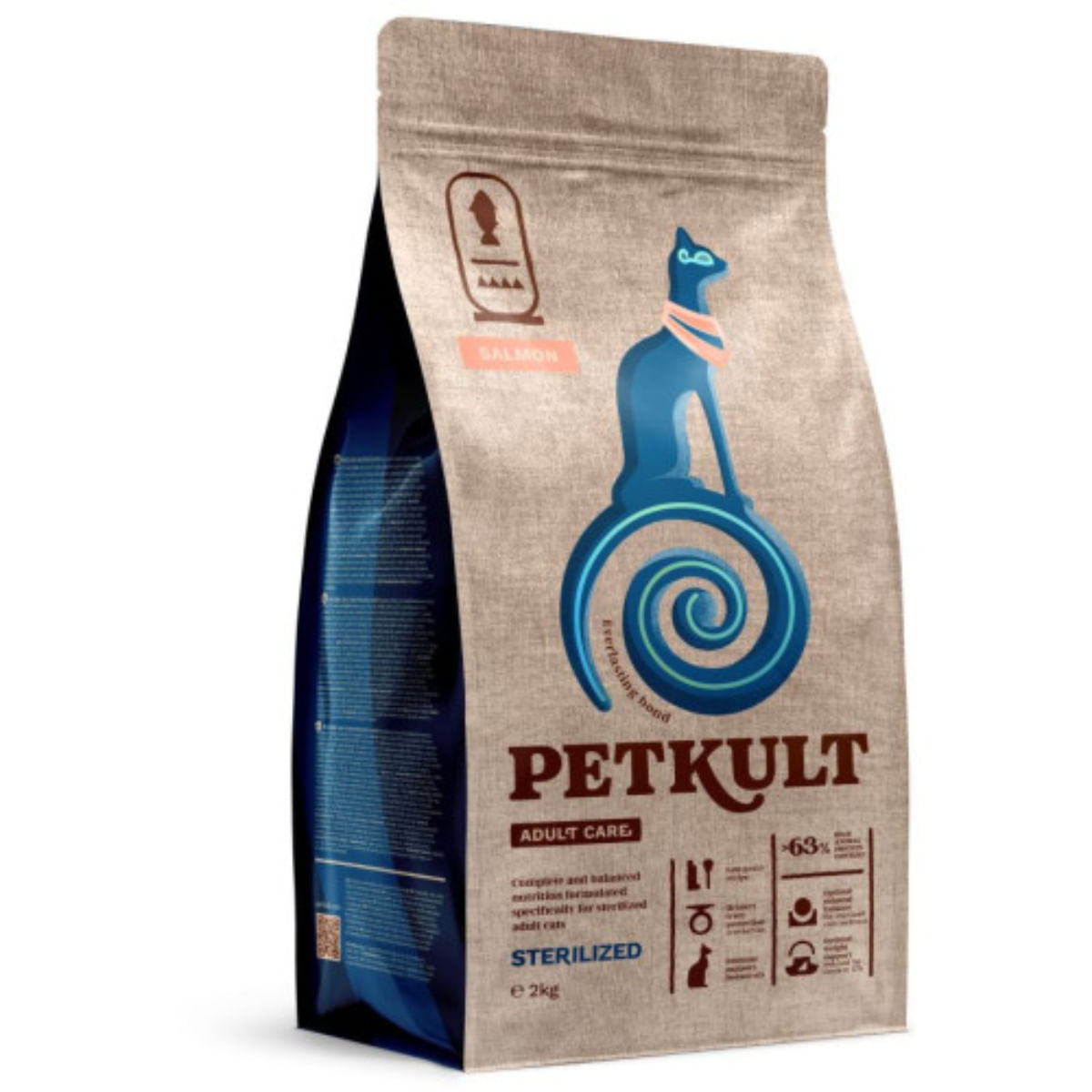 PETKULT Adult Care Sterilised, Somon, hrană uscată pisici sterilizate, 2kg - poza 2