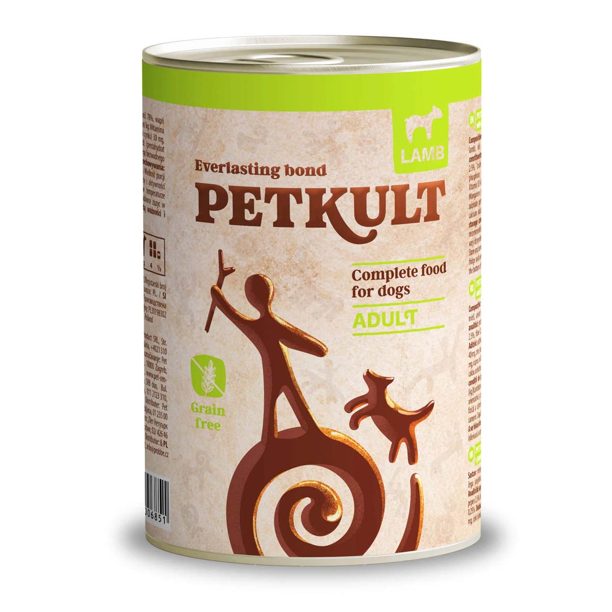PETKULT Grain Free Adult, Miel, conservă hrană umedă fără cereale câini, 400g - poza 2