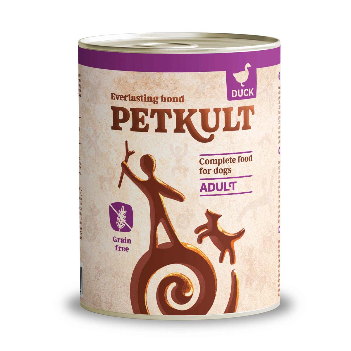 PETKULT Grain Free Adult, Rață, conservă hrană umedă fără cereale câini, 800g - poza 1