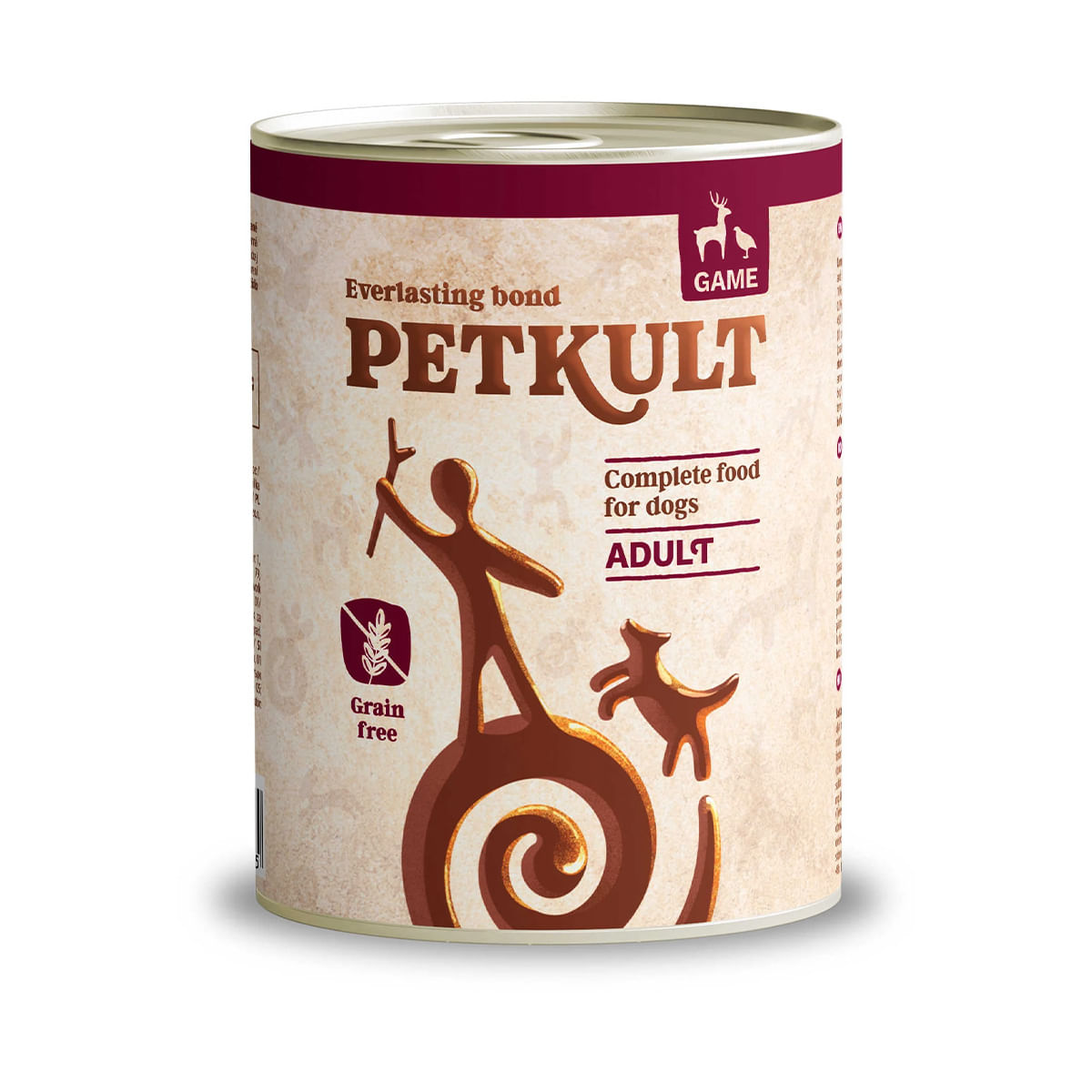 PETKULT Grain Free Adult, Vânat, conservă hrană umedă fără cereale câini, 800g - poza 1