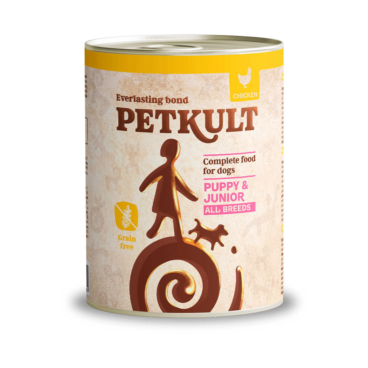PETKULT Grain Free Junior, Pui, conservă hrană umedă fără cereale câini junior, 800g - poza 1