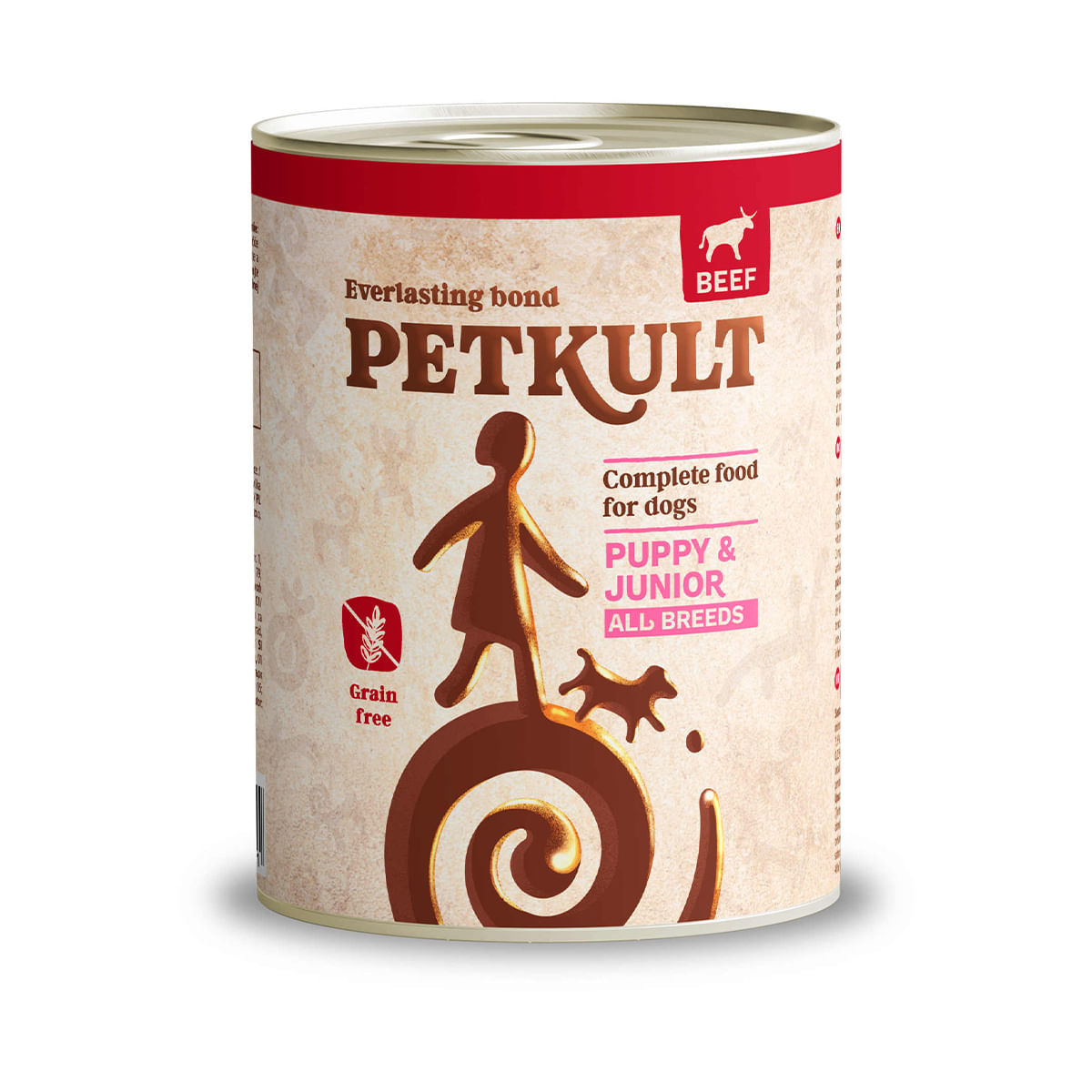 PETKULT Grain Free Junior, Vită, conservă hrană umedă fără cereale câini junior, 400g - poza 2