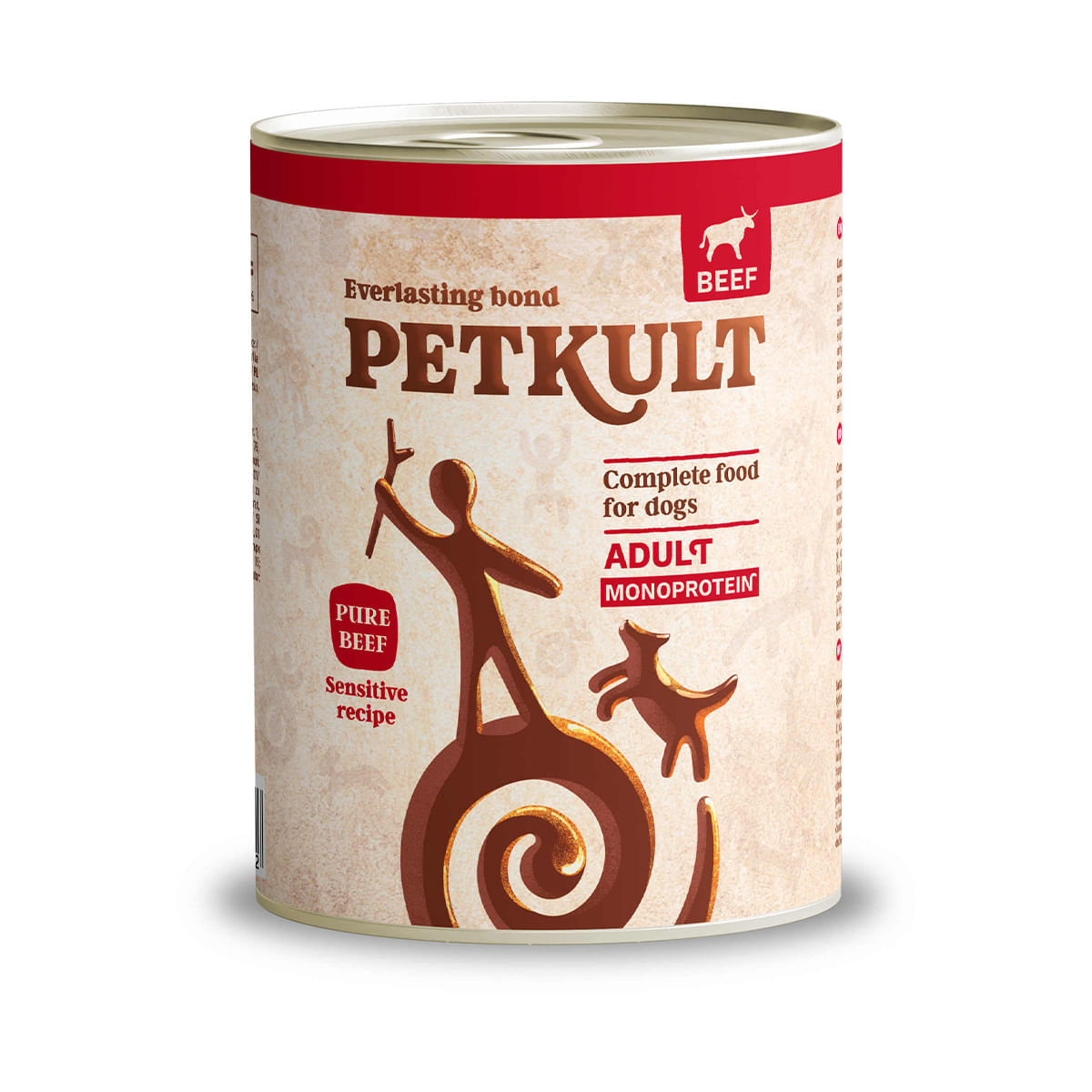 PETKULT Monoprotein Sensitive, Vită şi Orez brun, conservă hrană umedă monoproteică fără cereale câini, 800g - poza 1