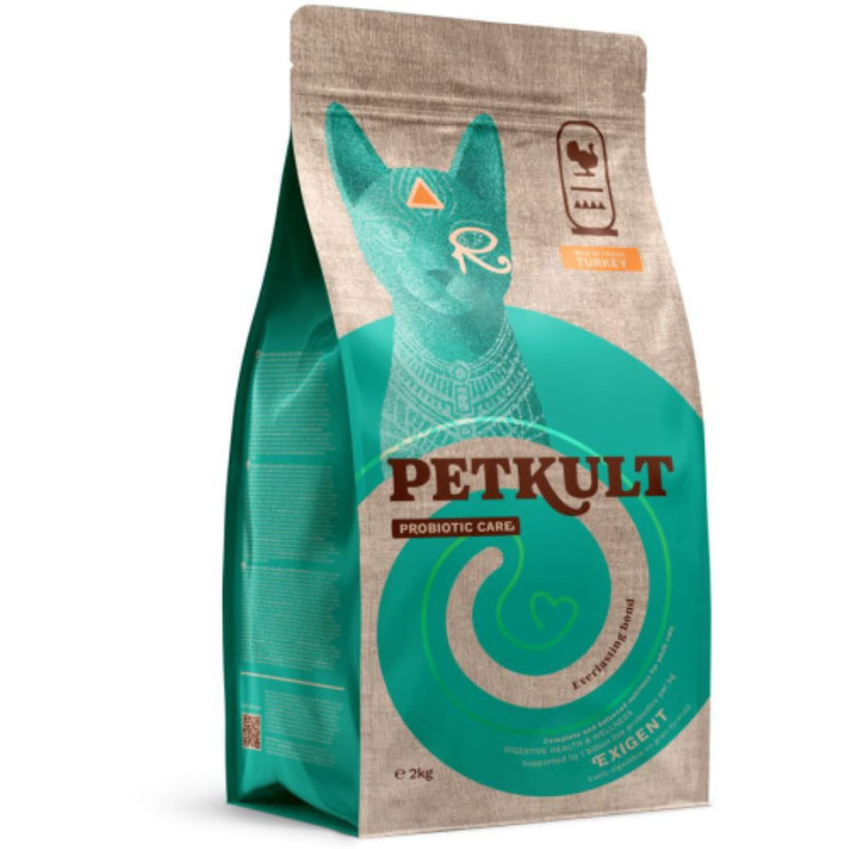 PETKULT Probiotic Care Exigent, Curcan, hrană uscată pisici, apetit capricios, 2kg - poza 2