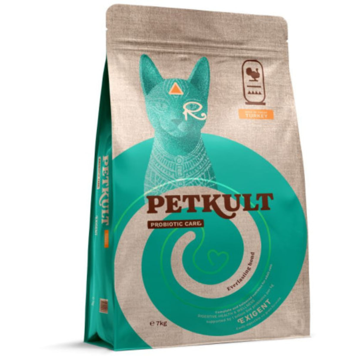 PETKULT Probiotic Care Exigent, Curcan, hrană uscată pisici, apetit capricios, 7kg - poza 2