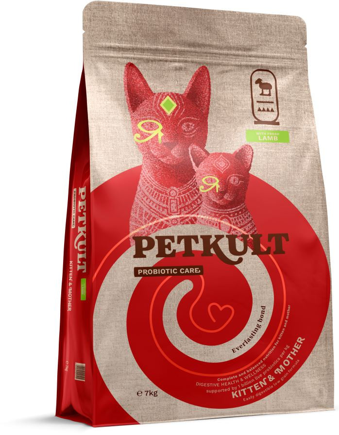 PETKULT Probiotic Care KITTEN&MOTHER pentru pisici, cu Miel proaspăt
