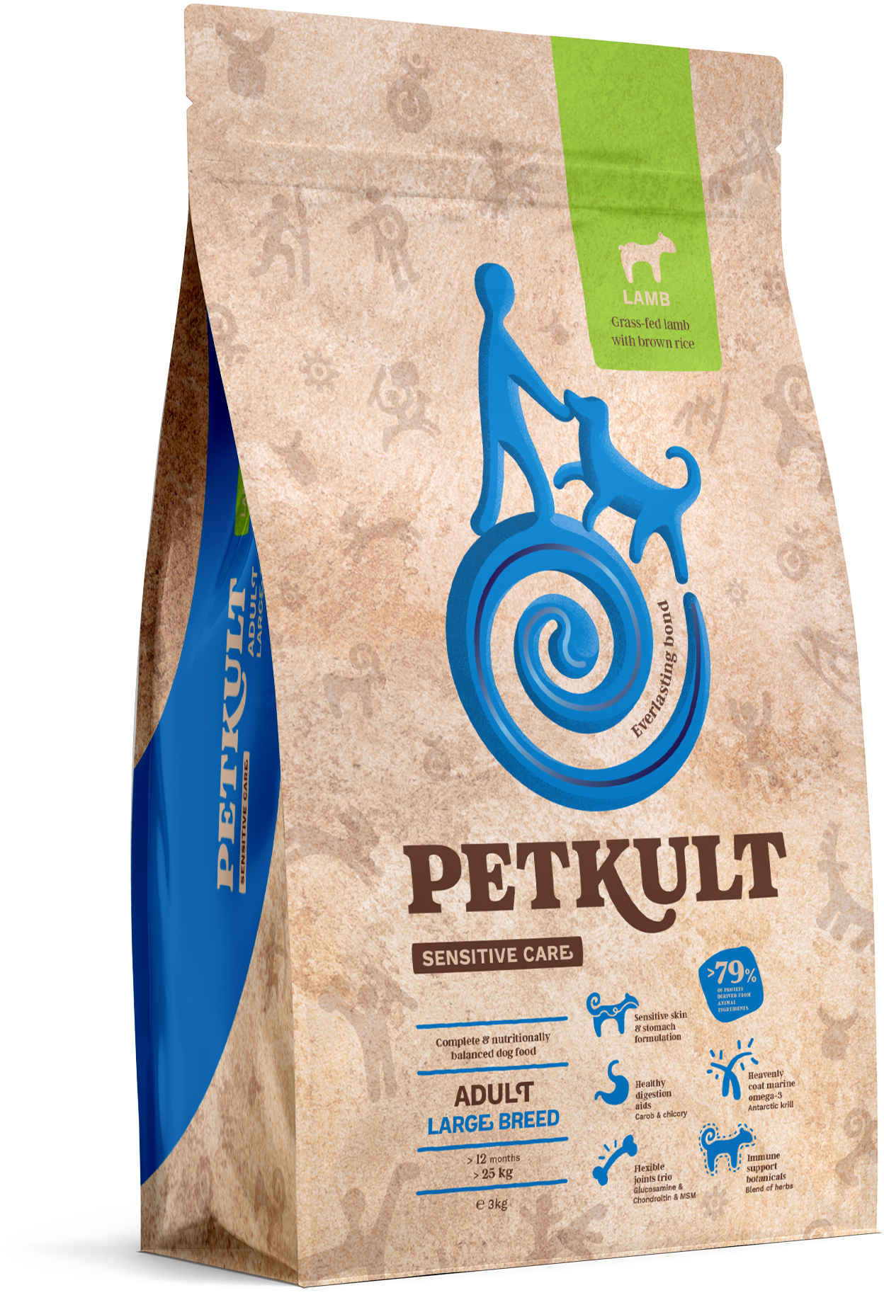 PETKULT Sensitive Adult large, talie mare, Miel şi orez